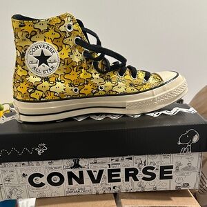 Converse Chuck 70 High Top - Yellow & Black Woodstock Print